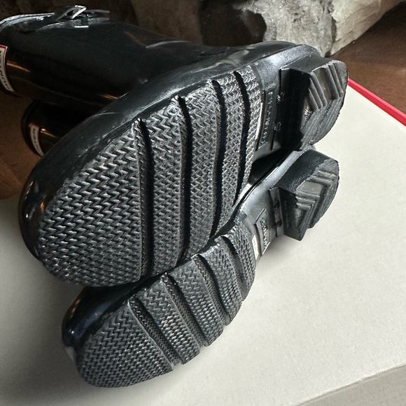 Hunter Original Gloss Tall Black Rain Boots Big Kids UK 1 US 2B/3G EU 33 - Picture 9 of 10